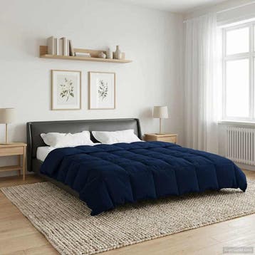 vidaXL Winter Dekbed 220 x 240 cm Winter Microfiber (100%, Verzenden, Nieuw, Blauw