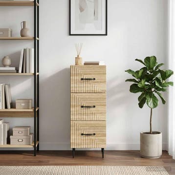 vidaXL Ladenkast Sonoma Eiken 33 x 34,5 x 89,5 cm Bewerkt, Verzenden, Nieuw