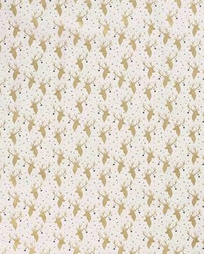 Poplin Katoen Rendieren Gebroken Wit, Nieuw, Wit