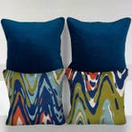 New set of four cushions. Two of them made with PIERRE FREY