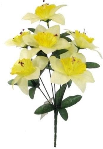 Narcisbush Zijdenbloem Wit Geel ca. 36 cm bos 7 bloemen, Ophalen of Verzenden, Nieuw