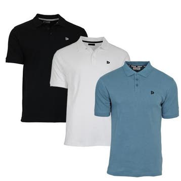 Donnay Donnay Heren - 3-Pack - Polo shirt Noah - Zwart / Wit, Verzenden, Nieuw