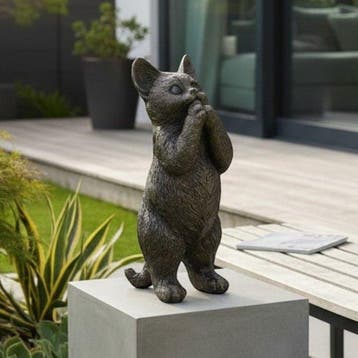 sculptuur, Adorable Kitten - 24 cm - Brons