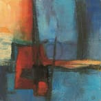 Kunstdruk Bea Danckaert - Abstract Night 30x30cm, Verzenden, Nieuw