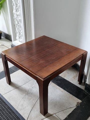 Tafel - Hout - Mid-Century bijzettafel – vierkante houten