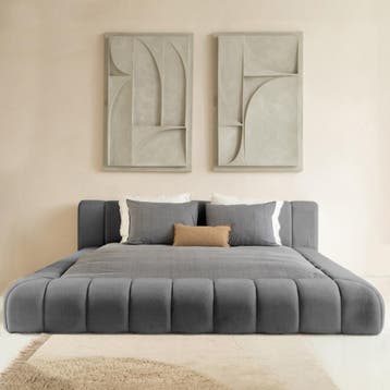 Adore Designbed Antraciet Bouclé – 160/180x200, Verzenden, 200 cm, Stof, 160 cm
