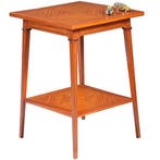 Satijnhouten bijzettafel ca 1890  met gevierendeelde bladen, Antiek en Kunst, Ophalen of Verzenden