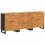 vidaXL Dressoir 3 pcs Bruin 60 x 33 x 75 cm Massief Mango, Verzenden, Nieuw