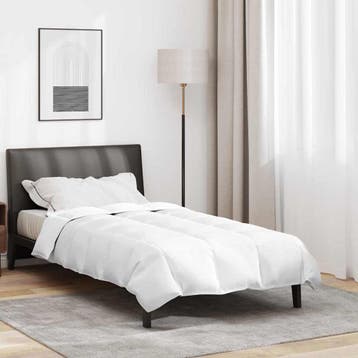 vidaXL Dekbed 135 x 220 cm Lente, Najaar/Herfst Veren Wit, Verzenden, Nieuw, Wit