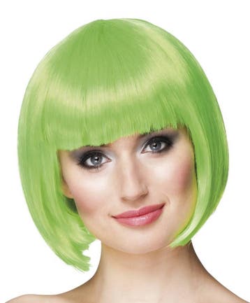 Pruik bobline cabaret groen, Ophalen of Verzenden, Nieuw