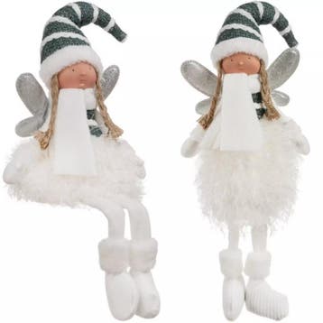 Ruhhy Zittende Kerstfee - 32 cm - Winterse Decoratie met..., Ophalen of Verzenden, Nieuw