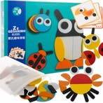 Kruzzel Houten Puzzel - Geometrische Dierenfiguren - Educ..., Ophalen of Verzenden, Nieuw