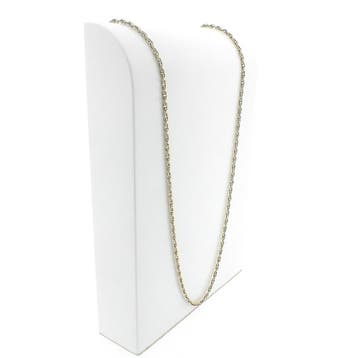Gouden lange Singapore schakelketting, Ophalen of Verzenden, Gebruikt, Overige kleuren, Goud