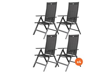 Set van 4 - Hartman Napoli verstelbare stoel, Tuin en Terras, Verzenden, Nieuw, Overige materialen