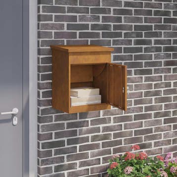 vidaXL Pakket inwerp box Roestig 47,5 x 38 x 59 cm weervast, Verzenden, Nieuw