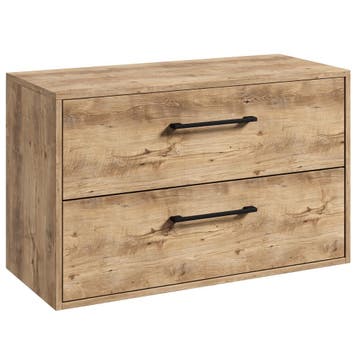 Wastafelkast Florence 80 x 46 cm – Kastanje Eiken, Verzenden, Nieuw, Wastafelkast