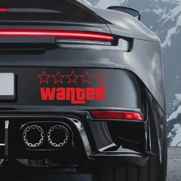 Wanted Vinyl Sticker Set - GTA Stijl Decals voor Auto, Motor, Verzenden, Nieuw
