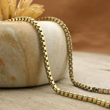 Gouden Venetiaanse schakelketting, Ophalen of Verzenden, Gebruikt, Goud, Goud