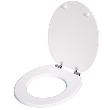 Wc-bril Sluitingsmechanisme MDF RVS Scharnieren Wit, Verzenden, Nieuw