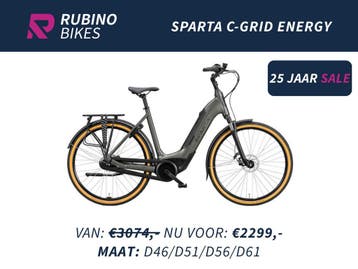 SPARTA C-GRID ENERGY 500WH - 25% KORTING - BOSCH E-BIKE, Fietsen en Brommers, Ophalen, Nieuw, 50 km per accu of meer, Sparta