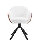 Set van 2 Ergonomische en Gestoffeerde Eetkamerstoelen, Twee, Verzenden, Wit, Nieuw