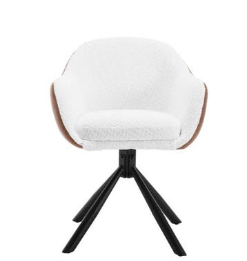 Set van 2 Ergonomische en Gestoffeerde Eetkamerstoelen, Huis en Inrichting, Stoelen, Twee, Verzenden, Wit, Nieuw