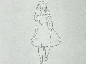 Walt Disney - Originele publiciteits-tekening van Alice (ca., Nieuw