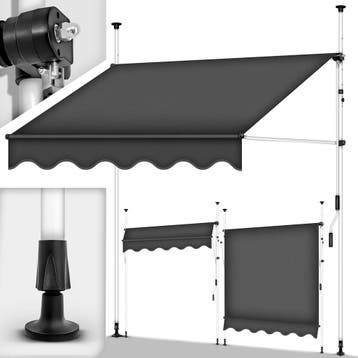 Klemluifel - Balkon luifel - Verticale luifel - 150 cm - Gri, Verzenden, Zo goed als nieuw