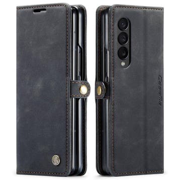 CaseMe book case leer - Samsung Galaxy Z Fold 4 - zwart, Verzenden, Nieuw