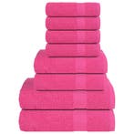 vidaXL 8-delige Handdoekenset FROGN 360 g/m² roze, Verzenden, Nieuw, Roze