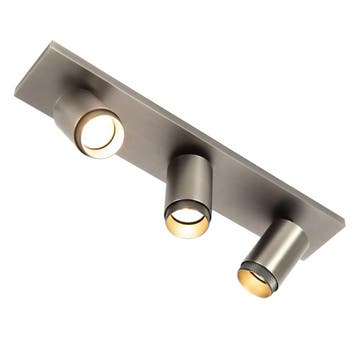Scott 3 Opbouwspot Gun Metal Binnenverlichting Spots opbouw, Verzenden, Nieuw, Plafondspot of Wandspot