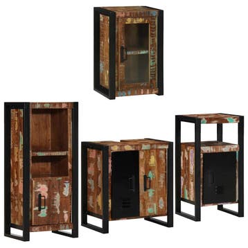 vidaXL Badkamermeubelset 4 st Multikleur 55 x 35 x 60 cm, Verzenden, Nieuw, Overige typen