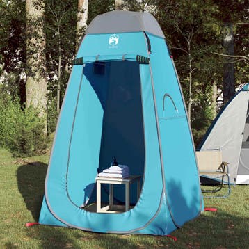 vidaXL Privacytent pop-up waterdicht blauw, Caravans en Kamperen, Verzenden, Nieuw, Tot en met 2
