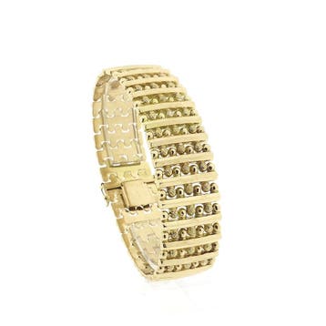 Gouden schakelarmband, Sieraden, Tassen en Uiterlijk, Armbanden, Ophalen of Verzenden, Gebruikt, Goud, Goud