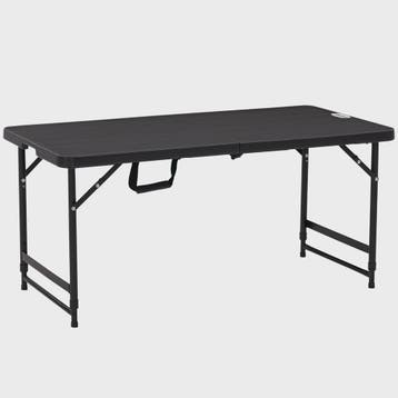 Outsunny Opvouwbare Campingtafel voor 4 Personen - In hoogte, Caravans en Kamperen, Verzenden, Nieuw