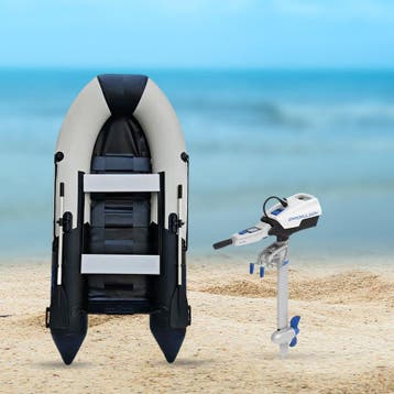 Rubberboot - 330 cm - Lattenbodem - Elektromotor, Watersport en Boten, Ophalen of Verzenden, Nieuw, Buitenboordmotor, Overige materialen