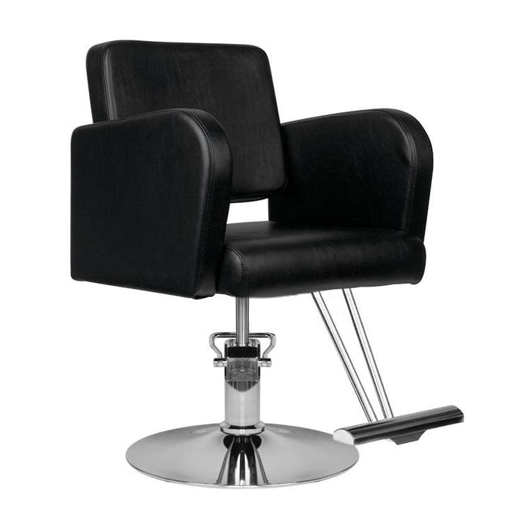 Hair System HS92 Kappersstoel Zwart – Luxe Eco-Leder – 360°, Huis en Inrichting, Stoelen, Ophalen of Verzenden