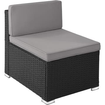 Wicker lounge Lignano - zwart, Verzenden, Nieuw