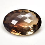 1 pcs Bruin Topaas - 48.73 ct - Antwerp Laboratory for, Sieraden, Tassen en Uiterlijk, Edelstenen, Nieuw
