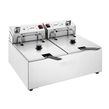 Buffalo Dubbele Elektrische Friteuse met Timer 2x5Ltr, Verzenden, Nieuw in verpakking