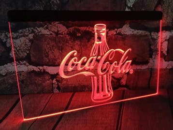 Coca Cola neon bord lamp LED verlichting reclame lichtbak #2, Verzamelen, Verzenden, Nieuw