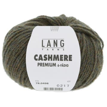 LANG Yarns Cashmere Premium - 498 Mosgroen-Bruin - Puur Ka, Ophalen of Verzenden, Nieuw