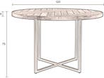 Dutchbone Class - Eettafel Rond 120 cm - Visgraat tafelblad, Verzenden, Nieuw
