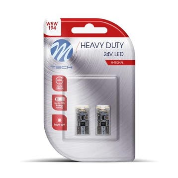 M-Tech LED W5W 24V - Heavy Duty - 4x Led diode - Canbus..., Verzenden, Nieuw