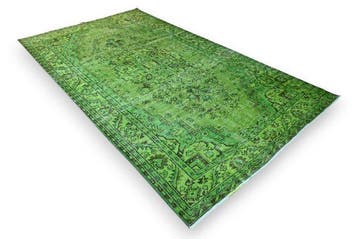 Groene designer vintage - Vloerkleed - 310 cm - 185 cm -, Nieuw
