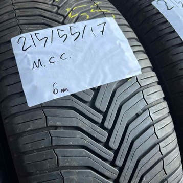 2 x Michelin CrossClimate 215-55-17 4 Seizoenbanden 6mm, 17 inch, Ophalen of Verzenden, All Season, Band(en)