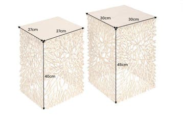 Filigraan bijzettafel set van 2 ABSTRACT LEAF 45cm goud, Ophalen of Verzenden, Nieuw