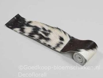 Kunstvel bontje Geit Zwart/Wit 7 cm rol 1 meter, Ophalen of Verzenden, Nieuw