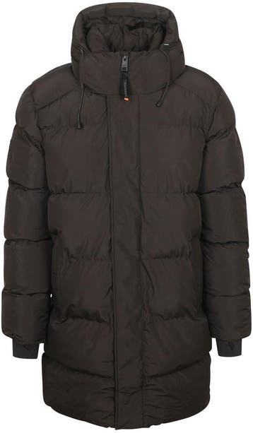 Superdry Lange Pufferjas Hooded Zwart maat M Heren, Kleding | Heren, Jassen | Winter, Zwart, Nieuw, Superdry, Verzenden