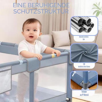 Verdego Box voor babys, 130 x 130 x 66 cm, opvouwbaar met t, Verzenden, Zo goed als nieuw